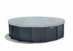 Intex Graphite Panel Pool - 478 X 124 Cm - Met Zandfilterpomp En Accessoires -Zwembad Apparatuur 26384gn afdekzeil 1