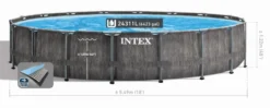 Intex Prism Frame Pool Greywood - 549 X 122 Cm – Met Filterpomp En Accessoires -Zwembad Apparatuur 26744gn zwembadformaat 1