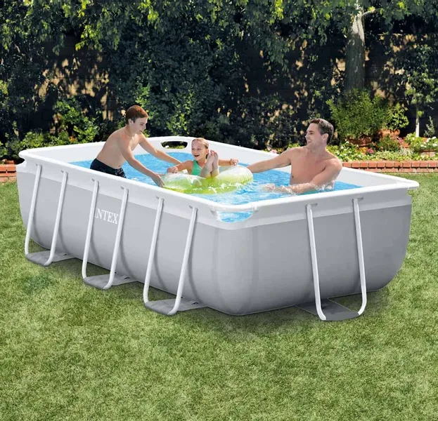 Intex Prism Frame Pool - 400 X 200 X 122 Cm - Met Filterpomp En Trap 4 Intex Prism Frame Pool - 400 X 200 X 122 Cm - Met Filterpomp En Trap - Afbeelding 2