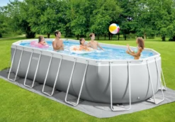 Intex Oval Prism Frame Pool - 610 X 305 X 122 Cm - Met Filterpomp En Accessoires -Zwembad Apparatuur 26798gn sfeerafbeelding zonder accessoires