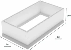 Polystyreen Zwembad Blokkenset - 6,00 X 3,00 X 1,50 M -Zwembad Apparatuur 600x300 zij size