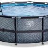 EXIT TOYS EXIT Stone Zwembad - 450 X 122 Cm - Met Zandfilterpomp En Trap