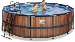 EXIT TOYS EXIT Wood Zwembad - 427 X 122 Cm - Met Zandfilterpomp En Trap -Zwembad Apparatuur 680 1200 exit 30 27 14 10 int 4