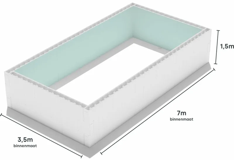Polystyreen Zwembad Blokkenset High Density - 7.00 X 3.50 X 1.50 M 6 Polystyreen Zwembad Blokkenset High Density - 7.00 X 3.50 X 1.50 M - Afbeelding 4