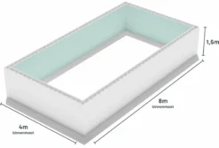 Polystyreen Zwembad Blokkenset High Density - 8,00 X 4,00 X 1,50 M -Zwembad Apparatuur 800x400 zij ps80 size