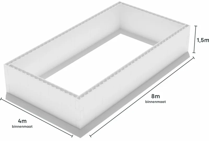 Polystyreen Zwembad Blokkenset - 8,00 X 4,00 X 1,50 M 6 Polystyreen Zwembad Blokkenset - 8,00 X 4,00 X 1,50 M - Afbeelding 4