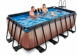 EXIT TOYS EXIT Wood Zwembad - 400 X 200 X 122 Cm - Met Zandfilterpomp En Trap -Zwembad Apparatuur 864 1200 exit 30 27 42 10 int 5