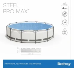 Bestway Steel Pro MAX Zwembad - 366 X 76 Cm - Met Filterpomp -Zwembad Apparatuur bestway steel pro max zwembad 366 x 76 cm set 12