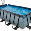 EXIT TOYS EXIT Stone Zwembad - 400 X 200 X 122 Cm - Met Zandfilterpomp En Trap -Zwembad Apparatuur exit stone zwembad 400 x 200 x 122 cm