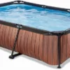 EXIT TOYS EXIT Wood Zwembad - 220 X 150 X 65 Cm - Met Filterpomp -Zwembad Apparatuur exit wood zwembad
