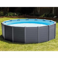 Intex Graphite Panel Pool - 478 X 124 Cm - Met Zandfilterpomp En Accessoires -Zwembad Apparatuur graphite panel