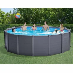 Intex Graphite Panel Pool - 478 X 124 Cm - Met Zandfilterpomp En Accessoires -Zwembad Apparatuur graphite panel pool1