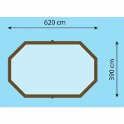Gardipool Oblong 6.20 X 3.90 X 1.46 M Houten Zwembad -Zwembad Apparatuur oblong6 2