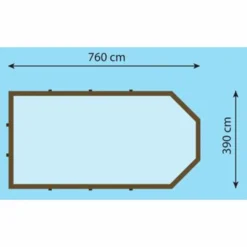 Gardipool Rectoo 3.90 X 7.60 M, Hoogte 1.33m -Zwembad Apparatuur rectoo7