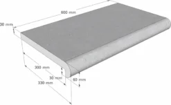 Scandi Roc Napoli Randtegel - Diamond Grey -Zwembad Apparatuur scandi roc napoli randtegel afmetingen 2