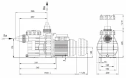 Aqua Vario Plus Variabele Zwembadpomp -Zwembad Apparatuur technischetekeningspeckaquavarioplus